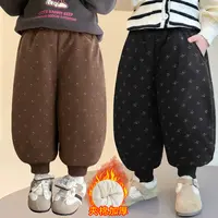女童棉裤儿童松紧带外穿冬季长裤夹棉灯笼裤加厚保暖棉裤小童