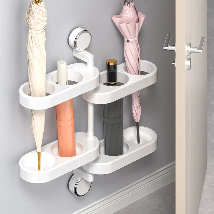 吸盘雨伞收纳架家用门口壁挂放伞置物架可旋转入户门墙上放伞神器