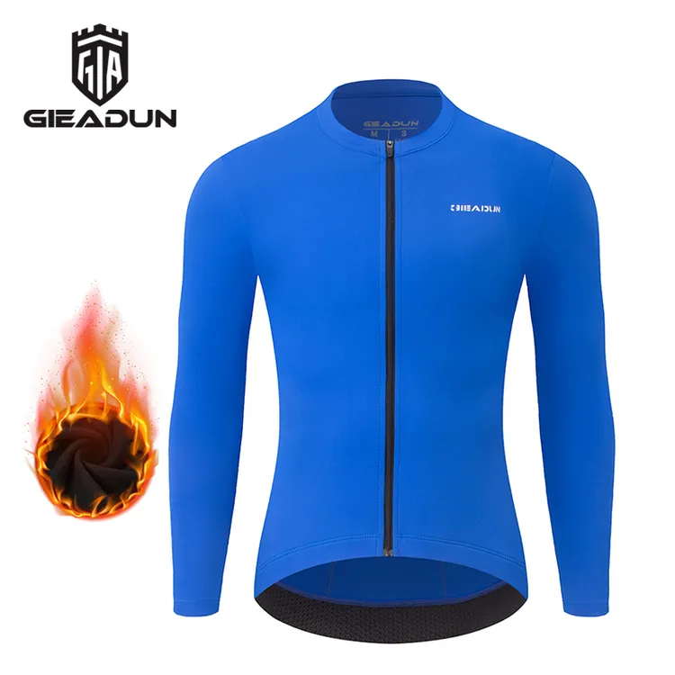 GIEADUN/捷安盾防风抓绒骑行服秋冬季保暖户外透气自行车长袖男女
