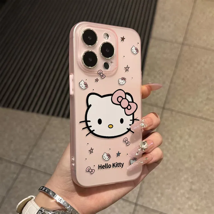 星星KT猫半透磨砂适用苹果16Pro透色iPhone15软套14新款13/12防摔