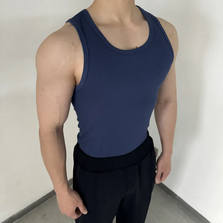 EntryLev修身健身背心无袖显大高弹力运动速干打底汗衫男上衣夏季