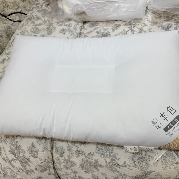 本色护颈枕头长方形无甲醛一只
