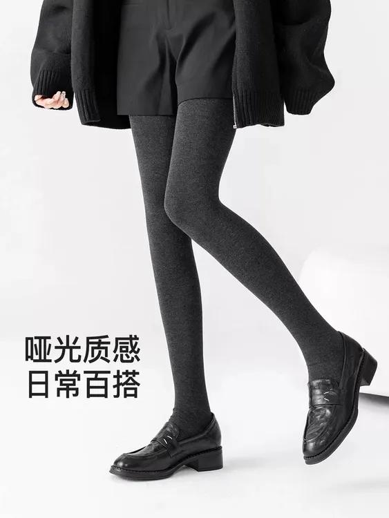 爆款平纹款加绒加厚洋气瘦腿微压打底裤350G高腰显瘦防勾丝不掉档