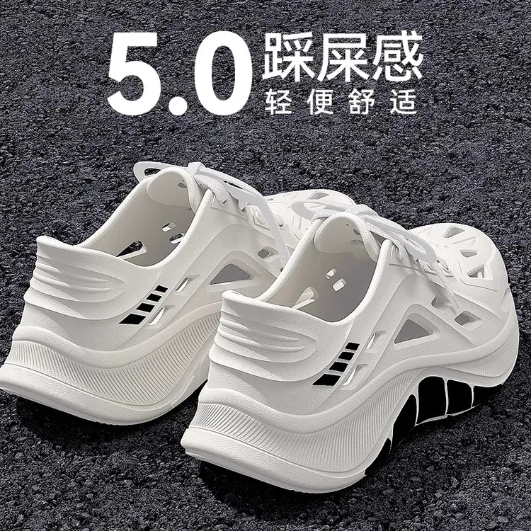 足康乐厚底男士洞洞鞋男款夏季外穿2025新款户涉水外防滑开车凉鞋