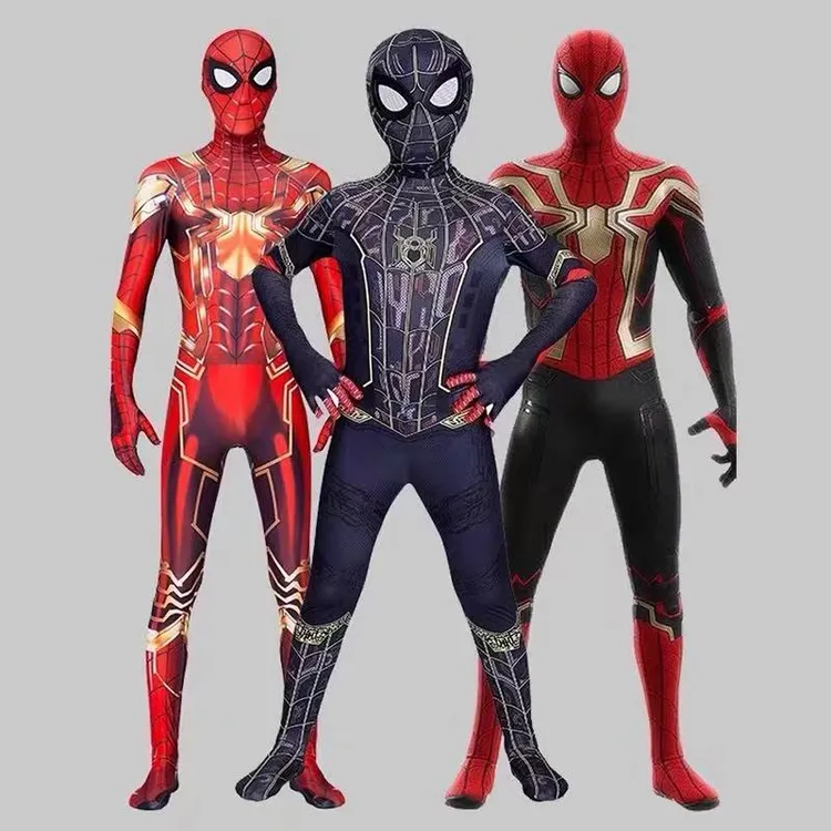 COS服成人蜘蛛侠衣服儿童连体紧身衣男孩玩具超凡男童套装表演