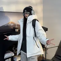 零压感！蓄热棉服！连帽防风防水情侣穿搭外套W0010