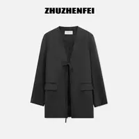 ZHUZHENFEI【立体剪裁】纯色百搭宽松个性西装外套-Z353155