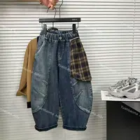 【佩琪】儿童洋气屁帘牛仔裤2025秋季新款时髦宽松休闲裤