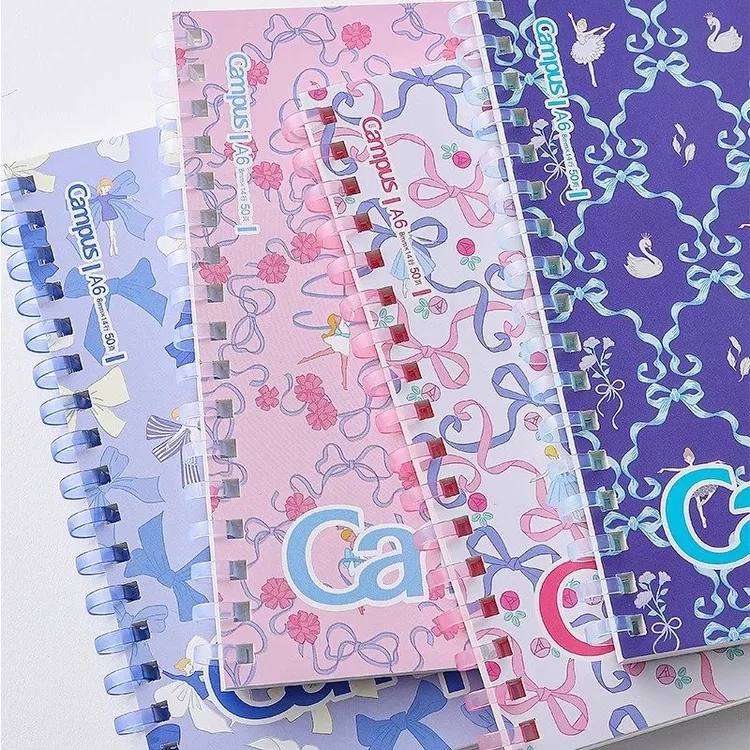 KOKUYO国誉加藤木芭蕾蝴蝶结Campus笔记本A6软线圈不硌手记事本子