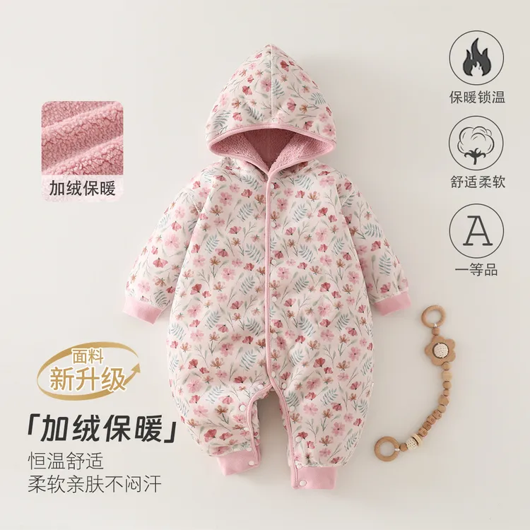 婴儿衣服长袖连体衣a类秋冬款宝宝衣服保暖外出爬爬服安阳婴童装