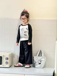 新款女童套装长袖圆领插件休闲风春秋A类T恤韩版宽松两件套