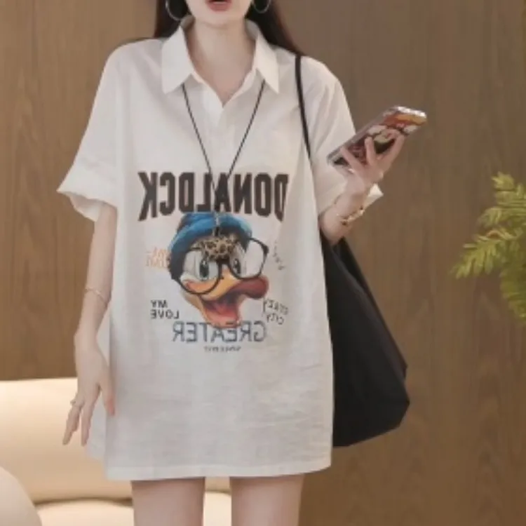 新款韩系风夏季卡通动漫百搭时尚宽松短袖PoloT恤LK2503568