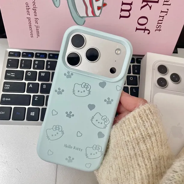 可爱hello凯蒂猫液态硅胶手机壳适用苹果17promax新款16高级感15