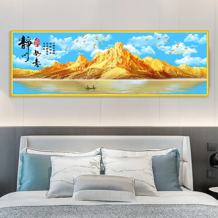 卧室床头装饰画自粘墙贴纸画酒店宾馆客厅房间沙发背景墙壁纸贴画商品图