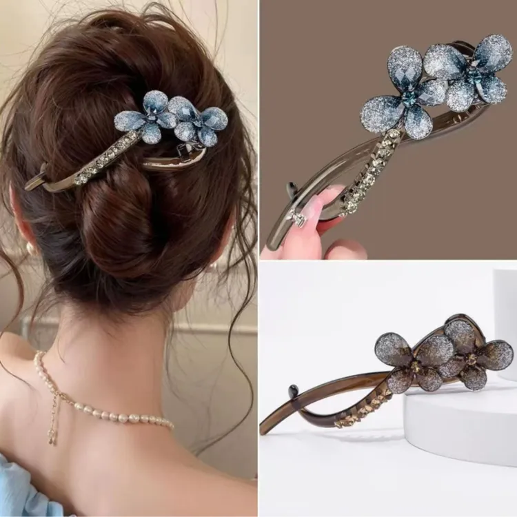 诗泊雅 轻奢女法式弹簧夹千金风极简风发夹少女风头饰百搭