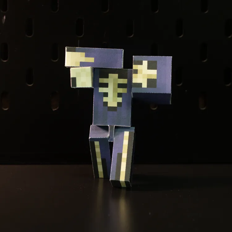 我的世界可动磁力恐惧魔王史蒂夫苦力怕手工diy纸模型人仔手办玩