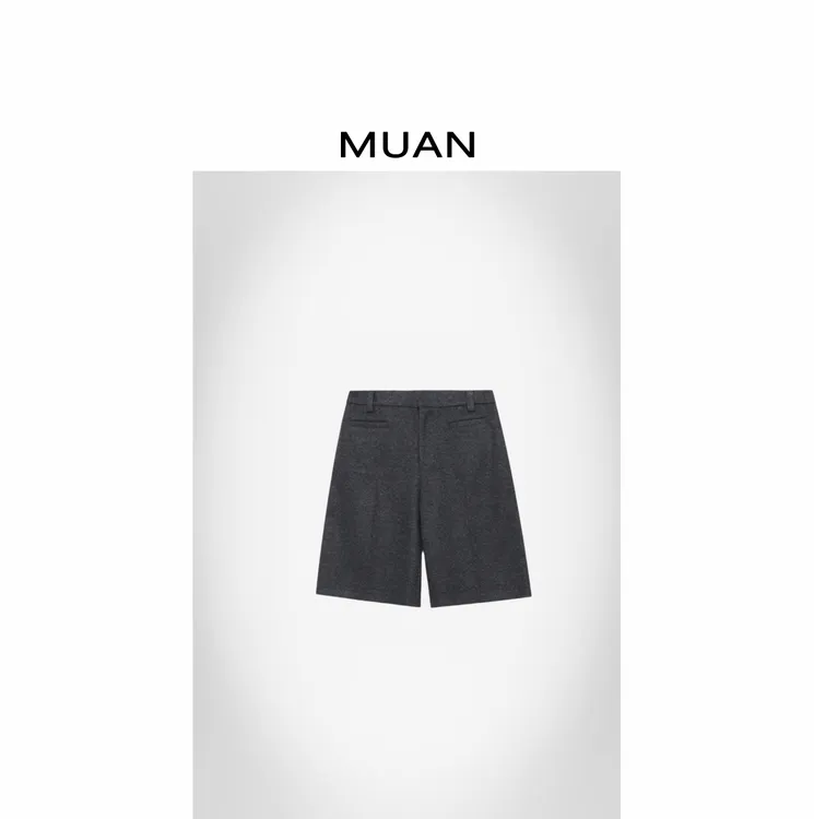 木岸MUAN：《小马修中裤》定制高级英伦百搭老钱中裤女D-DG3-6861