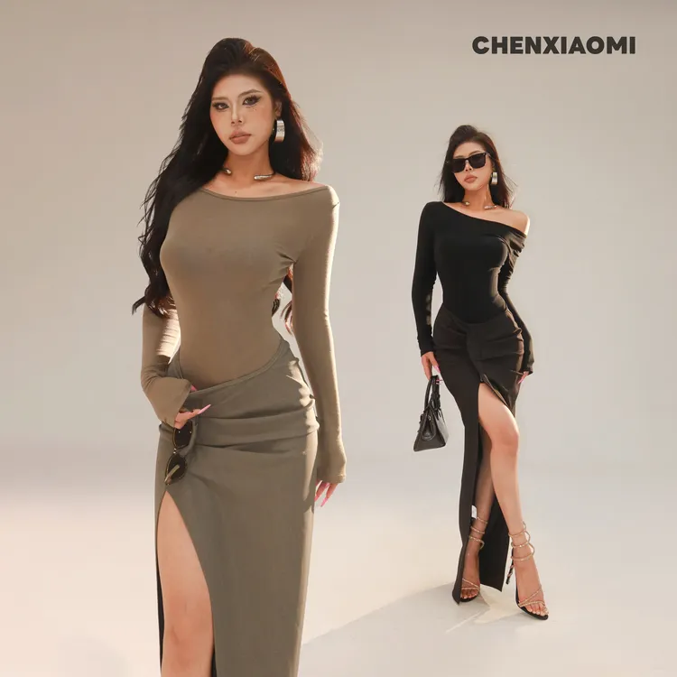 【蜜蜜家】冬的圆舞曲 欧美辣妹连体衣/半身裙长裙 25/Z616/Q145