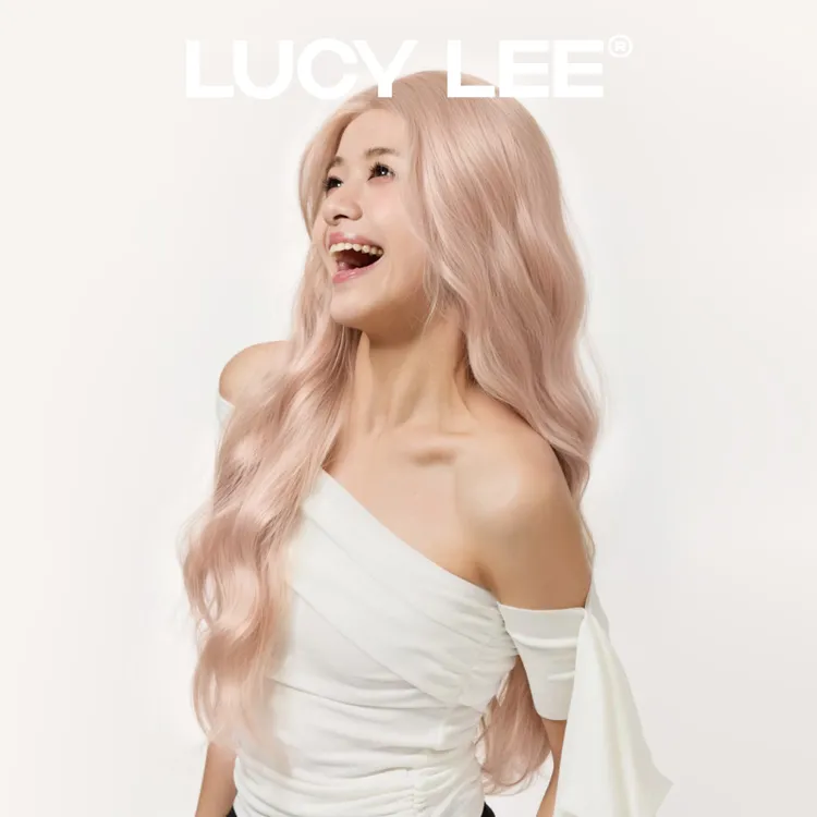 LUCYLEE【免修剪-西柚粉白】精修西柚粉色假发全头套小圆圆不圆