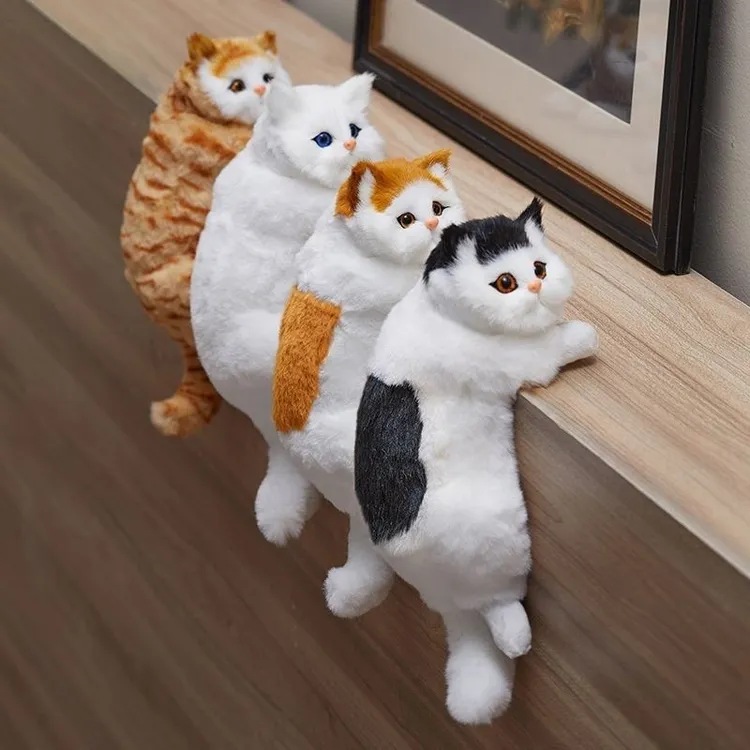 仿真宠物猫家居摆件儿童玩具创意手工艺品电视橱柜挂件猫咪居家