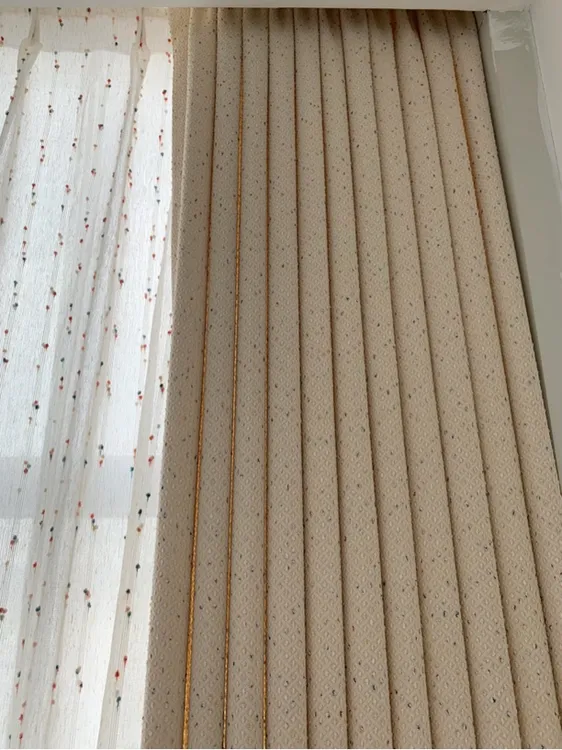 奶油布丁儿童房棉麻雪尼尔奶油风原木风多巴胺彩虹窗帘