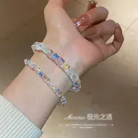 非金属仿水晶手链 白色方糖轻奢百搭