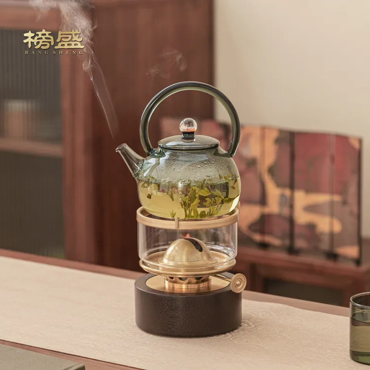 榜盛煮茶壶家用2025新款煮茶器套装简约高端新中式空气灯煮茶炉