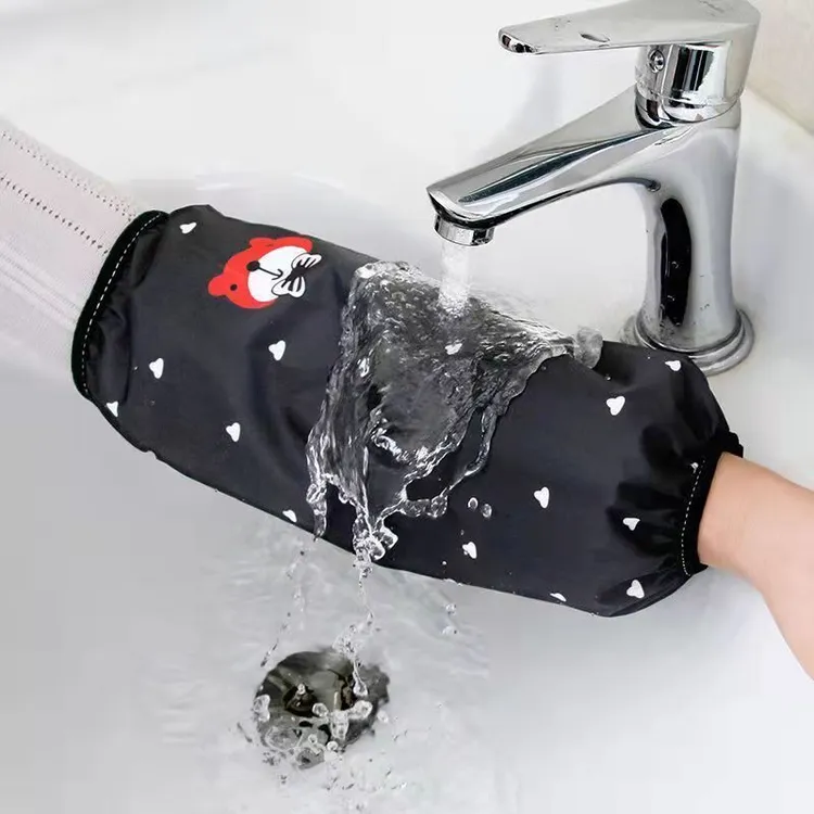 厨房袖套家用防水防油长款男女韩版可爱工作防污秋冬家务清洁袖头