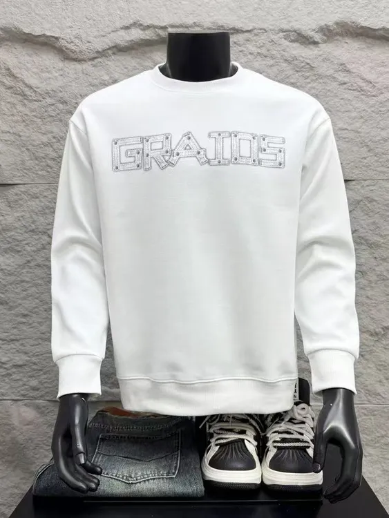 男士长袖潮套头休闲春夏卫衣上衣印花半袖秋季秋冬数字长袖圆领