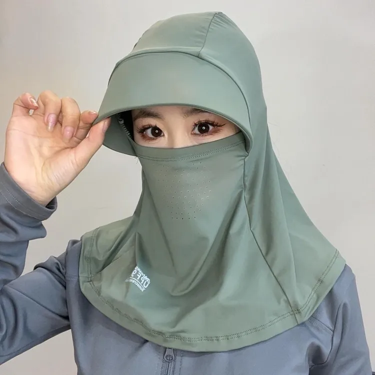全脸遮阳帽子女夏季防晒帽防紫外线户外骑行护颈面罩太阳帽