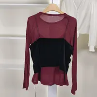 麦迪尚品【夕Y】50909183 春季时尚性感吊带针织上衣两件品牌女装