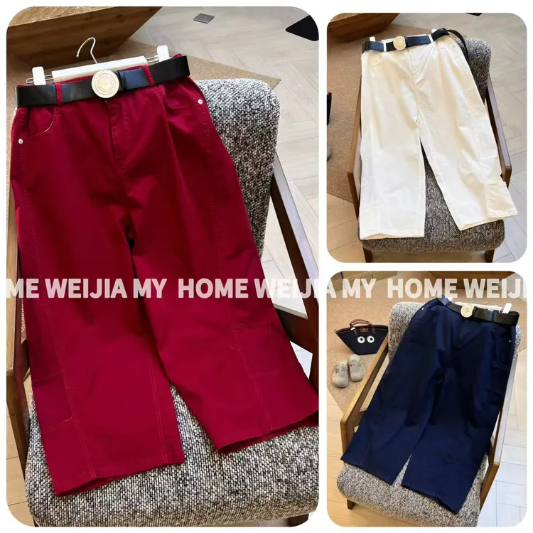 【WJ】夏款  玉 25c118 三色休闲裤（2-6）