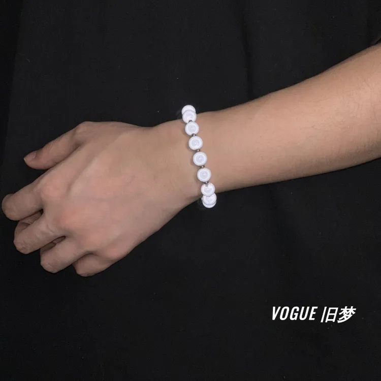 非金属亚克力手链 吸光珠手链 做旧梦幻风手工百搭情侣弹力简约风