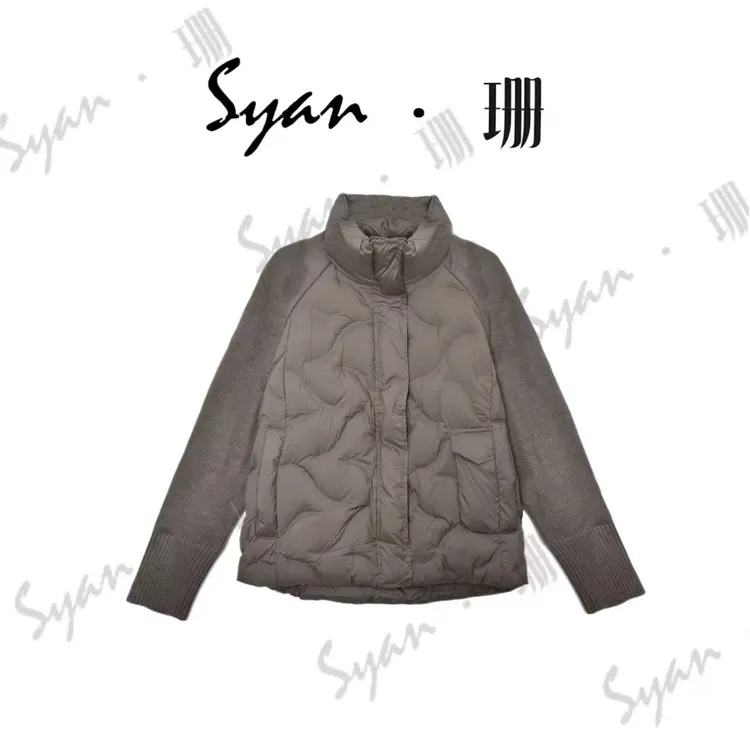 Syan【织纹重构】白鸭绒新款冬季时尚百搭小众高级轻奢设计款羽绒服