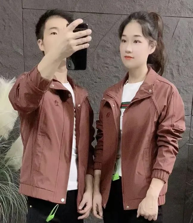 情侣同款外套春秋款立领2122夹克潮流修身帅气潮港风个性时尚青春