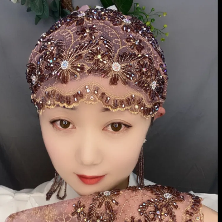 回族女士新款双层鱼尾帽子