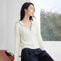 YPUT女装时尚休闲连帽开衫针织衫YHG230029E