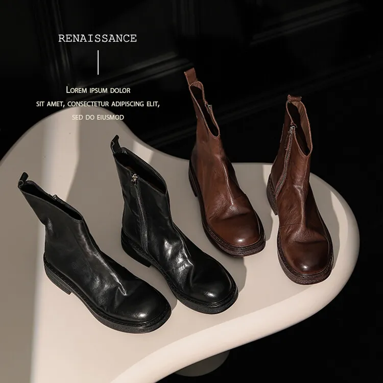 时装靴2024年秋季粗跟骑士靴骑士靴短筒