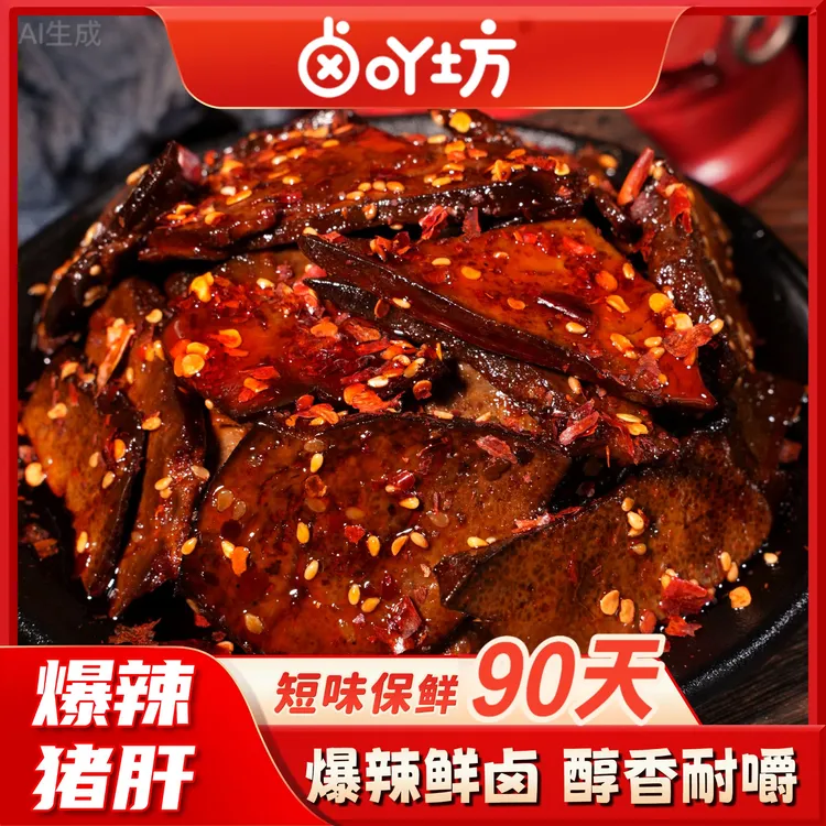 【爆辣猪肝】卤吖坊湖南特产香辣夜宵开袋即食休闲解馋追剧宝藏零食