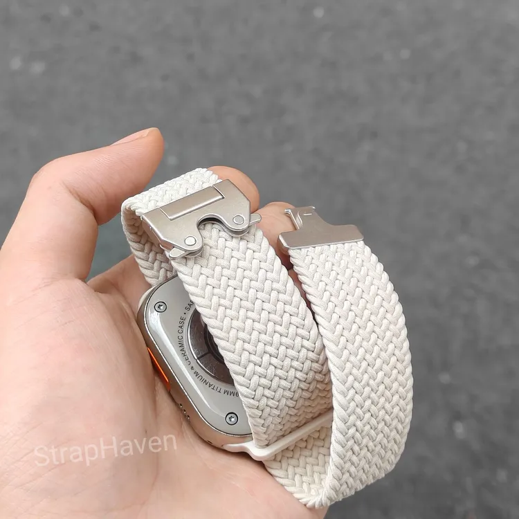 尼龙表带适用苹果手表watchS10降落伞磁吸扣appleiwatch987弹力