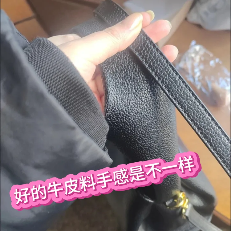 真皮银色扣头黑色斜挎包带子配件纳帕纹头层牛皮肩带替换带背包带