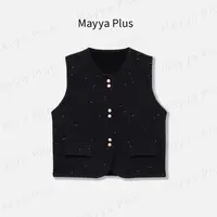 【糯米马夹】Mayya Plus麦芽定制气质显瘦流光风针织马夹32537335