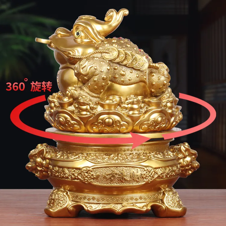 八方来财金蟾摆件蟾蜍客厅玄关装饰品办公室公司前台店铺开业送礼