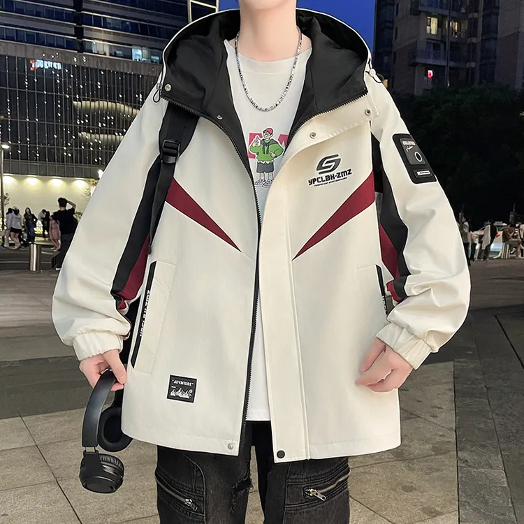 2025新款夹克外套男休闲春秋季百搭秋款宽松冲锋上衣服秋装男装