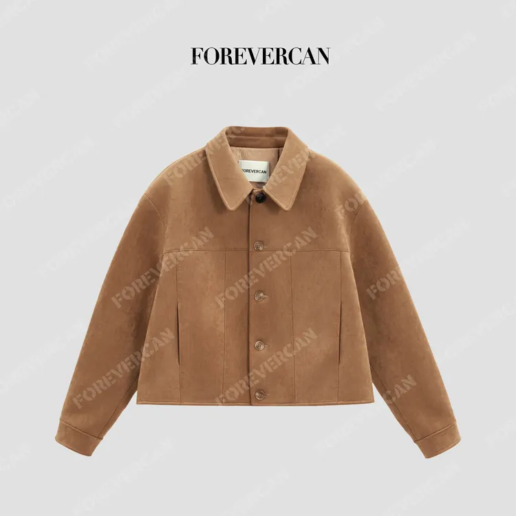 FOREVERCAN“暖调佳人”复古立裁建筑线条外套WC23703