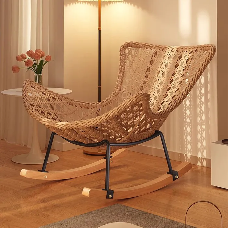 摇摇椅躺椅懒人椅成人逍遥椅藤编藤椅复古四季阳台客厅卧室休闲椅