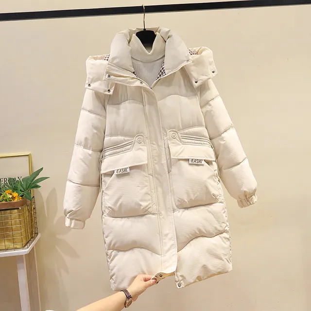 羽绒棉服女2025年新款冬季洋气中长款棉袄高级感加厚宽松棉衣外套