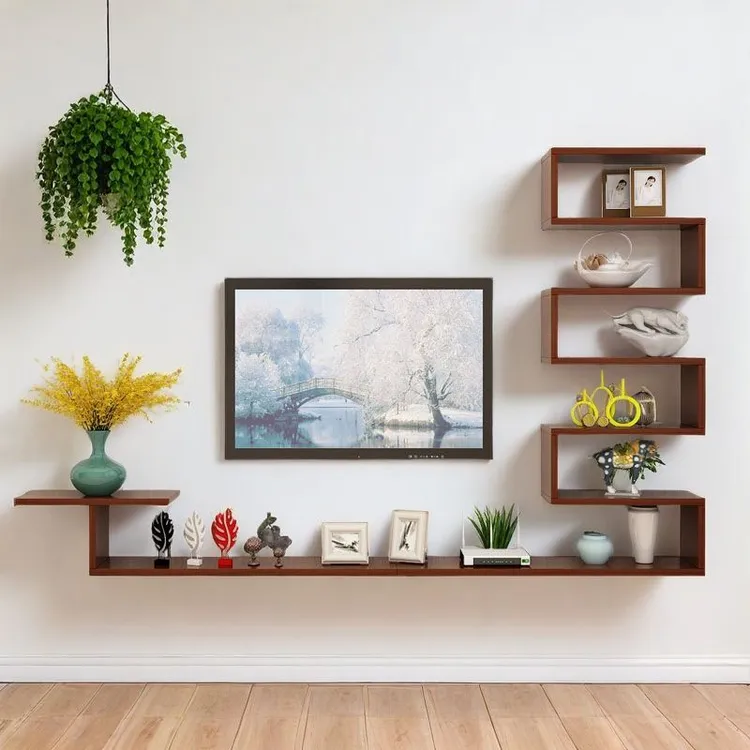 现代简约储物客厅小户型电视柜高档收纳简易柜卧室装饰层板搁板