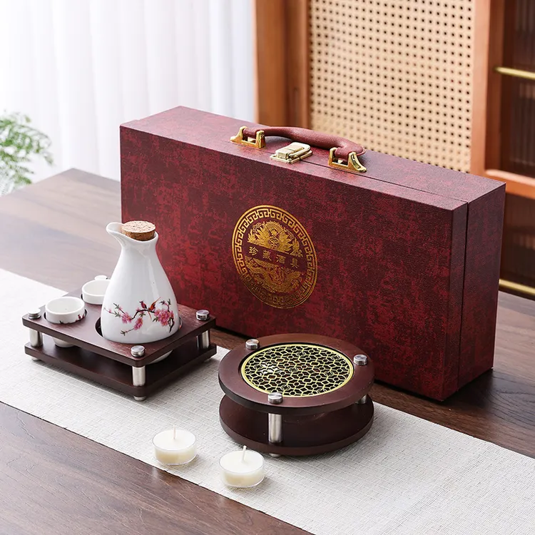 酒具套装高端清酒杯陶瓷冬季家用烈酒杯子小酒盅分酒器烧酒温酒器