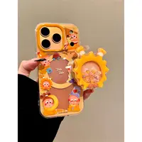 适用苹果iphone17promax太阳星星16pro磁吸15支架14ins摇摇手机壳